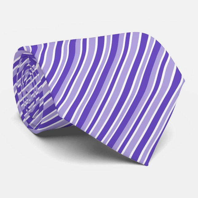 Cool white purple stripe pattern neck tie slips (Rullad)