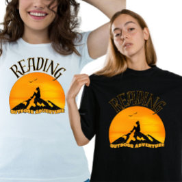 Cool Wild Reader Sunset Mountain T Shirt