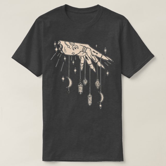 Cool Witches Design Of A Tattooed Hand With Crysta T Shirt (Design framsida)