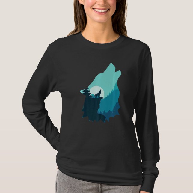 Cool Wolf Arktisk Wildlife Tarot T-shirt (Framsida)