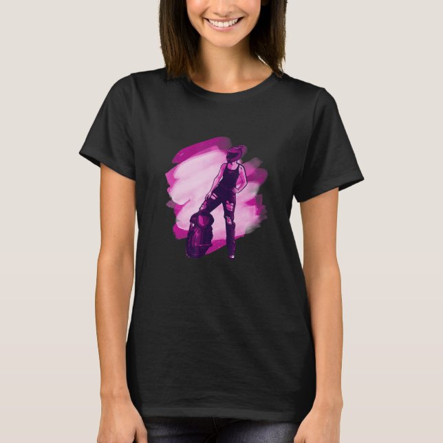 Cool Woman Electric Unicycle T Shirt (Framsida)