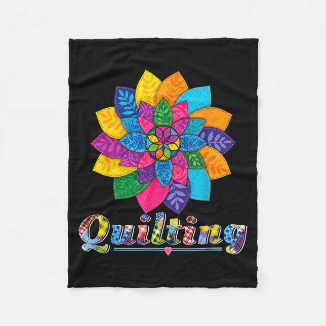 Cool Women Quilting Sewing Love Quilt Patterns Qui Fleecefilt (Framsidan)