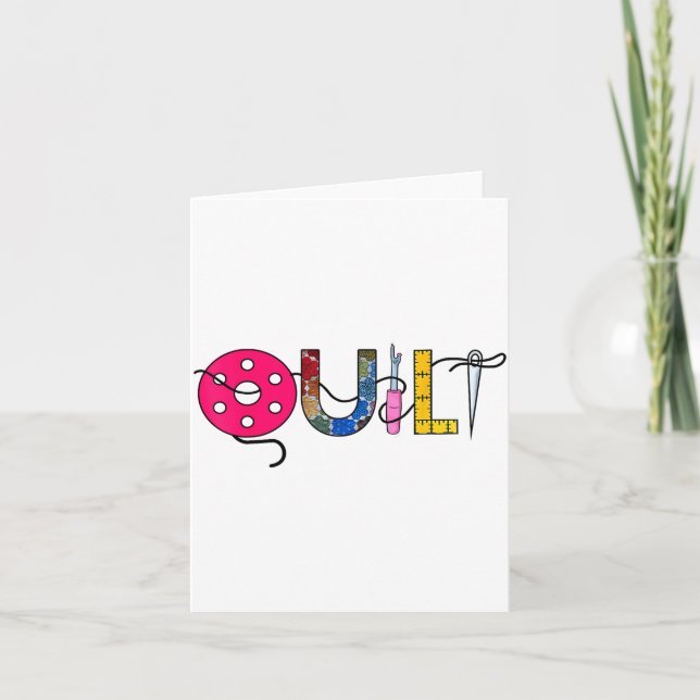 Cool Womens Quilt Quilting Sewing Hobby Crafter Gi Kort (Framsida)