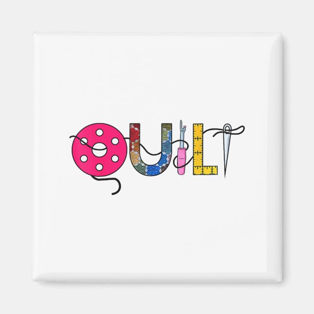 Cool Womens Quilt Quilting Sewing Hobby Crafter Gi Magnet (Framsidan)