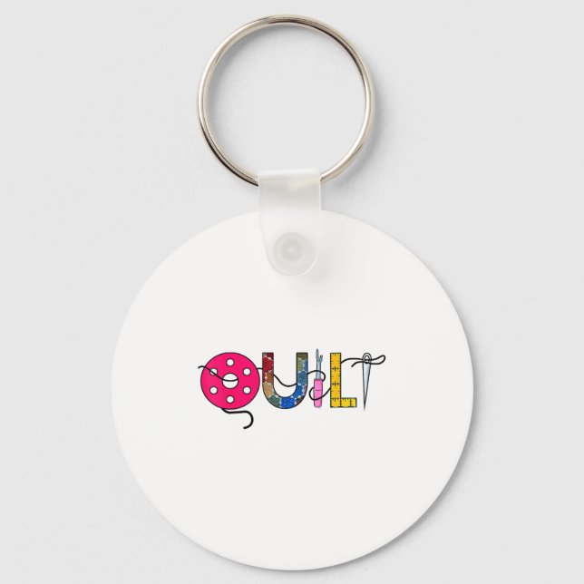 Cool Womens Quilt Quilting Sewing Hobby Crafter Gi Nyckelring (Framsida)