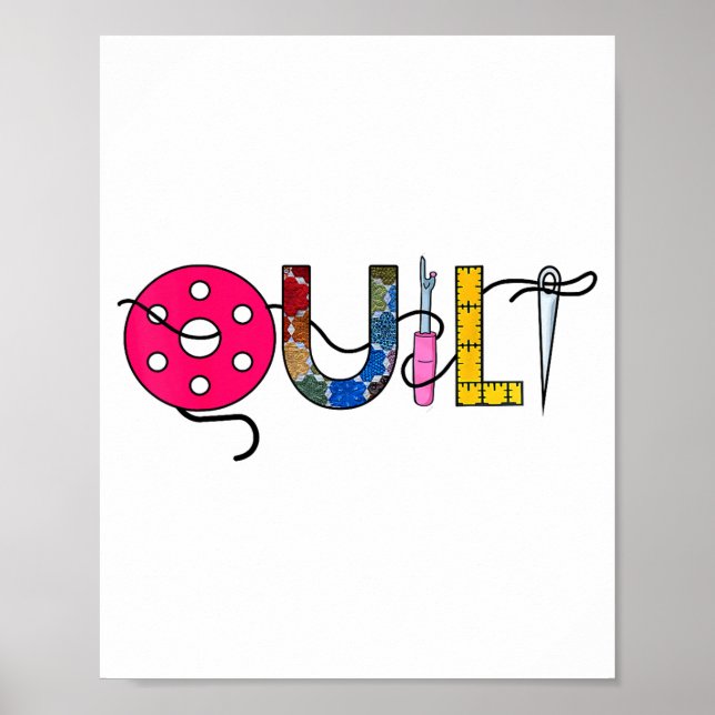 Cool Womens Quilt Quilting Sewing Hobby Crafter Gi Poster (Framsidan)