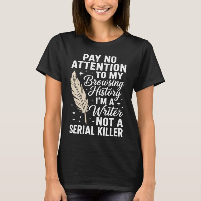 Cool Writer Author Journalist Writing Poetry T Shirt (Framsida)