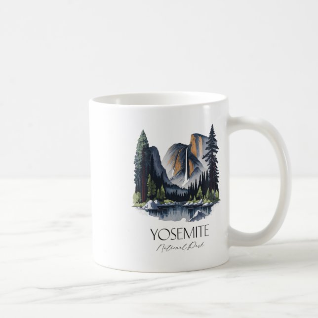 Cool Yosemite National Park vandring Vattenfärg Dr Kaffemugg (Höger)