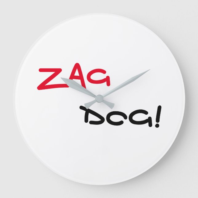 Cool Zag Dog Quartz Wall Clock Stor Klocka (Framsida)