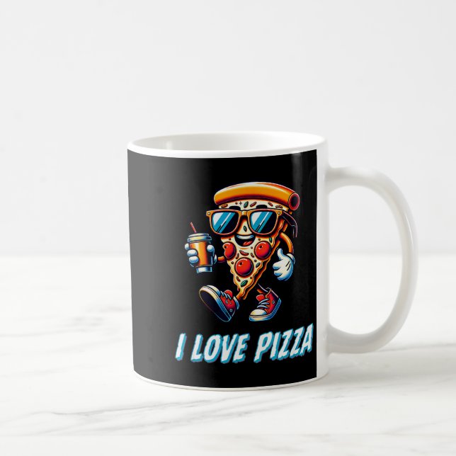 Cool Zza Slice Funny Food Lovers Kids Men And Wome Kaffemugg (Höger)