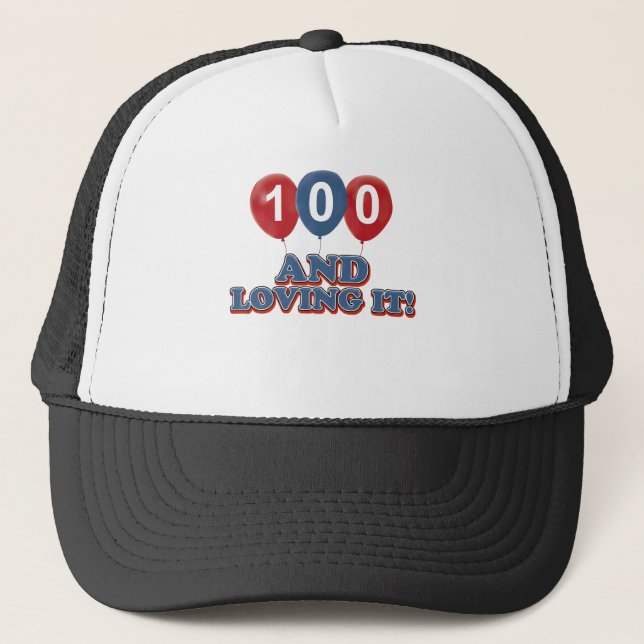 Coola 100 åriga födelsedagdesigner truckerkeps (Framsida)