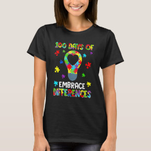 Coola 100 dagars ökad medvetenhet om autism t shirt