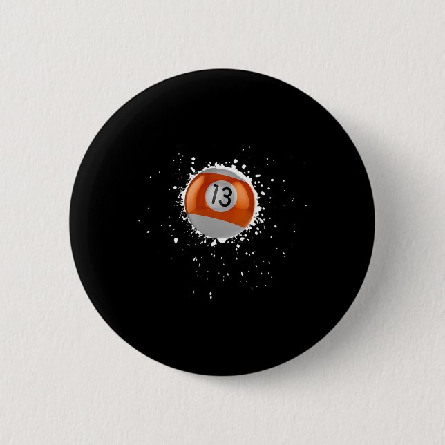 Coola 13-boll 13 Bassäng-biljardard Paint Splatte Knapp (Framsida)