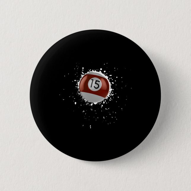 Coola 15-boll 15 Bassäng-billiards färgplatter Knapp (Framsida)