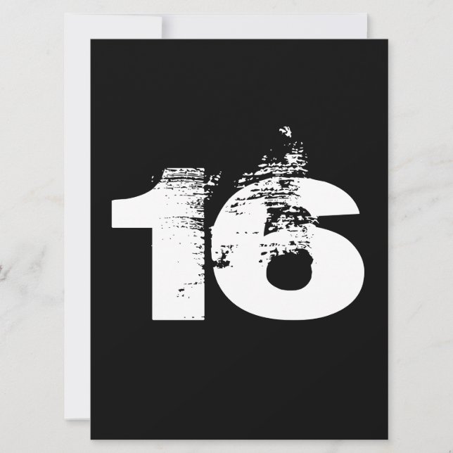 Coola 16:e Födelsedagsfesten Inbjudningar (Framsida)