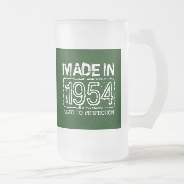 Coola 1954 som åldras till perfektionölmuggen frostat ölglas (Höger)