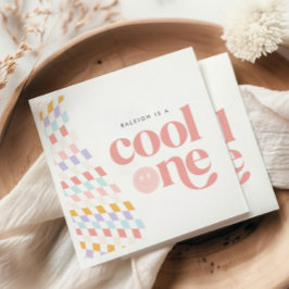 Coola 1 Groovy Girl's Checkered Retro Pappersservett