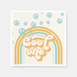 Coola 1 Retro Boy 1:a födelsedag Pappersservett