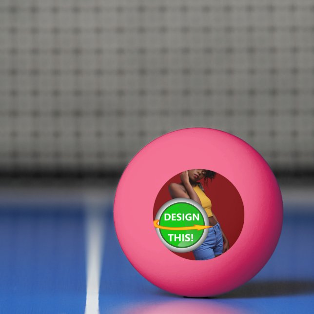 COOLA! 1 Star Ping Pong Boll - Rosa - Anpassningsb (Netto)