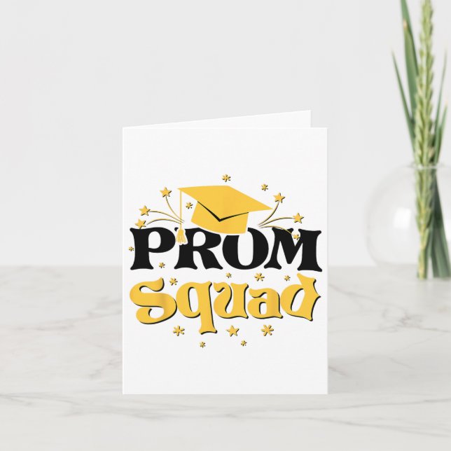 Coola 2025 Prom Squad Cl of 2025 Studenten Matchin Kort (Framsida)