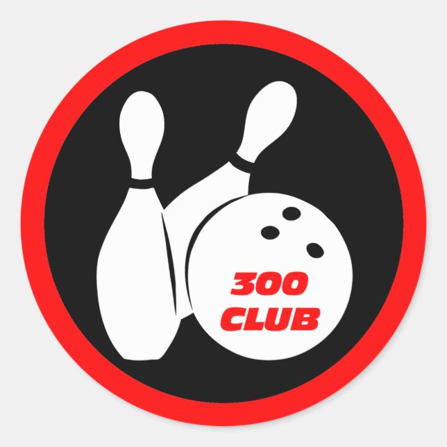 Coola 300 bowling runt klistermärke (Framsida)