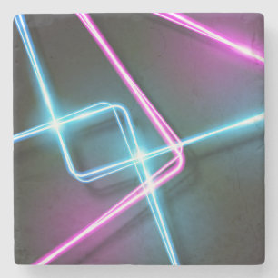 Coola 3-dimensionell Abstrakt Neon Ljus Stenunderlägg