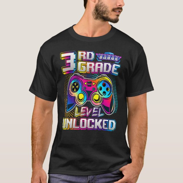 Coola 3:e Klass-spelaren för olåst Back to school T Shirt (Framsida)