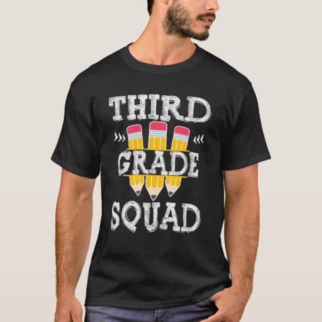 Coola 3:e Klass Squad Team Back to school Graduati T Shirt (Framsida)