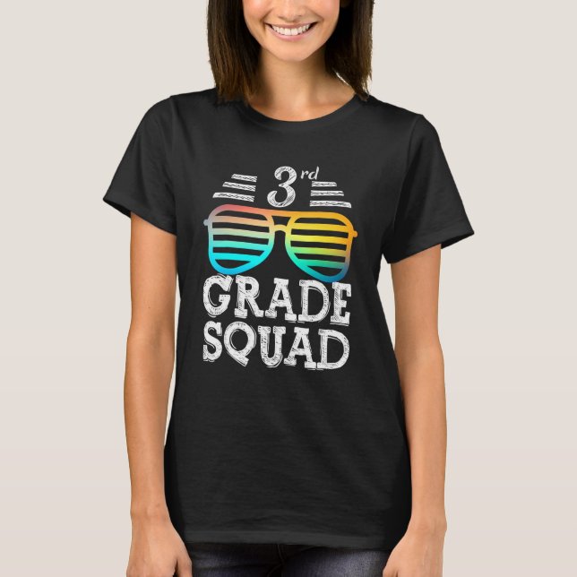 Coola 3:e Klass Squad Team Back to school Graduati T Shirt (Framsida)