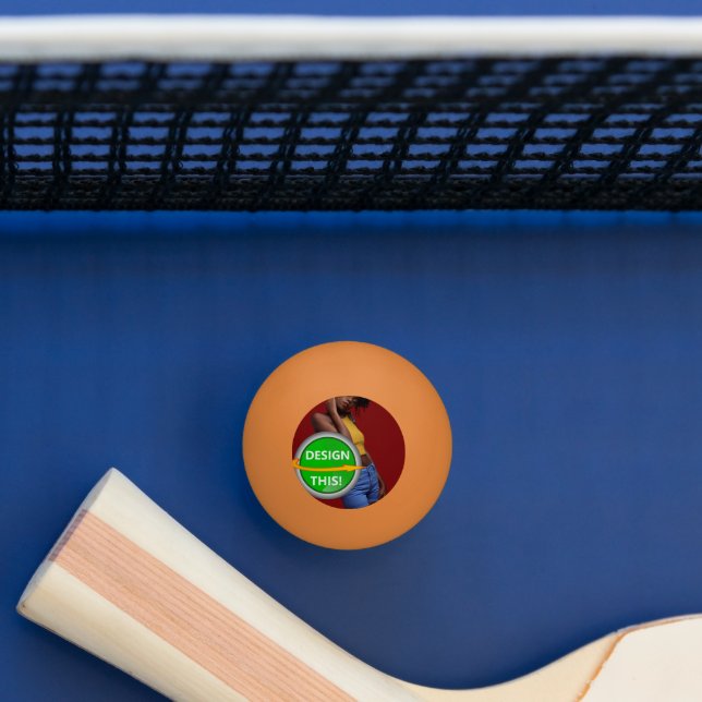 COOLA! 3 stjärnor Ping Pong Boll - Orange - Anpass (Tabell)