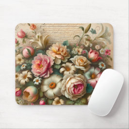 Coola 3D-blommigt - digitalgrafik i trädgård Musmatta