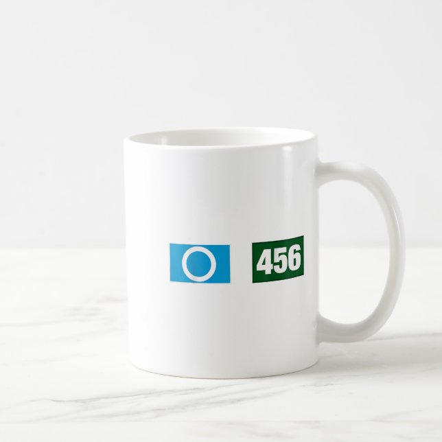Coola 456 kodnummer O Säg ja Illustration Graphi Kaffemugg (Höger)