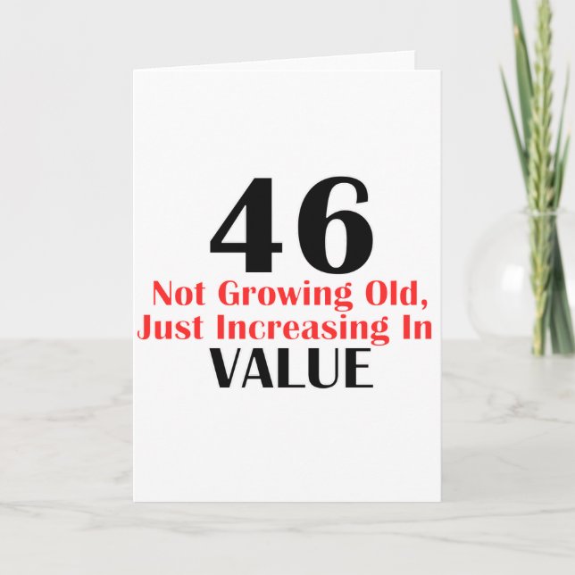 COOLA 46 ÅRS GAMLA BIRTHDAY-FORMGIVNINGAR KORT (Framsida)