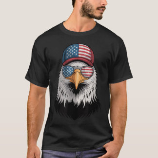 Coola 4:e juli Ålder USA flagga Sungles Independen T Shirt