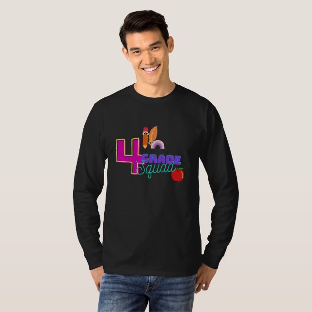Coola 4:e Klass-skolans torvbesättningsgrupp T Shirt (Hel framsida)