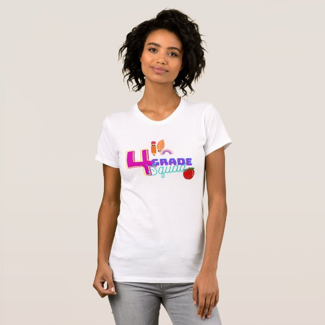 Coola 4:e Klass-skolans torvbesättningsgrupp T Shirt (Hel framsida)