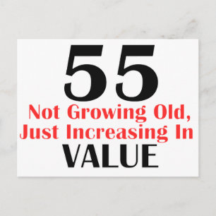 COOLA 55 ÅRS GAMLA BIRTHDAY-FORMGIVNINGAR VYKORT