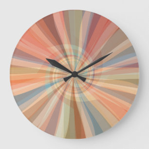 Coola 60s Retro Abstrakt Kaleidoscope Psychedelic Stor Klocka