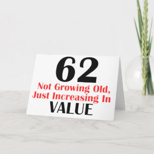 COOLA 62 ÅR GAMMALA FÖDELSEDAGDESIGNER KORT