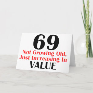 COOLA 69 ÅRS GAMLA BIRTHDAY-FORMGIVNINGAR KORT