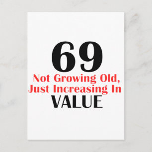 COOLA 69 ÅRS GAMLA BIRTHDAY-FORMGIVNINGAR VYKORT