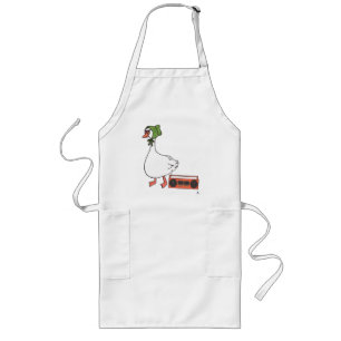 Coola 80s Bonnet Funny Kitchen Goose Tecknad Långt Förkläde