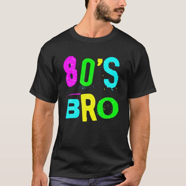 Coola 80's Bro Retro Mode Throwback Culture Part T Shirt (Framsida)