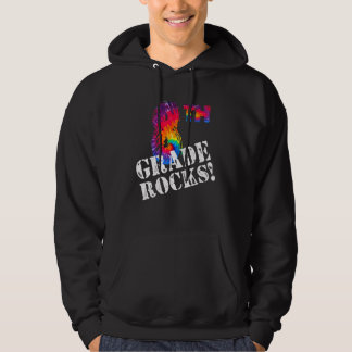 Coola 8:e Klass Sten Tie Dye Lärare tillbaka till  Hoodie