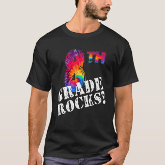 Coola 8:e Klass Sten Tie Dye Lärare tillbaka till  T Shirt