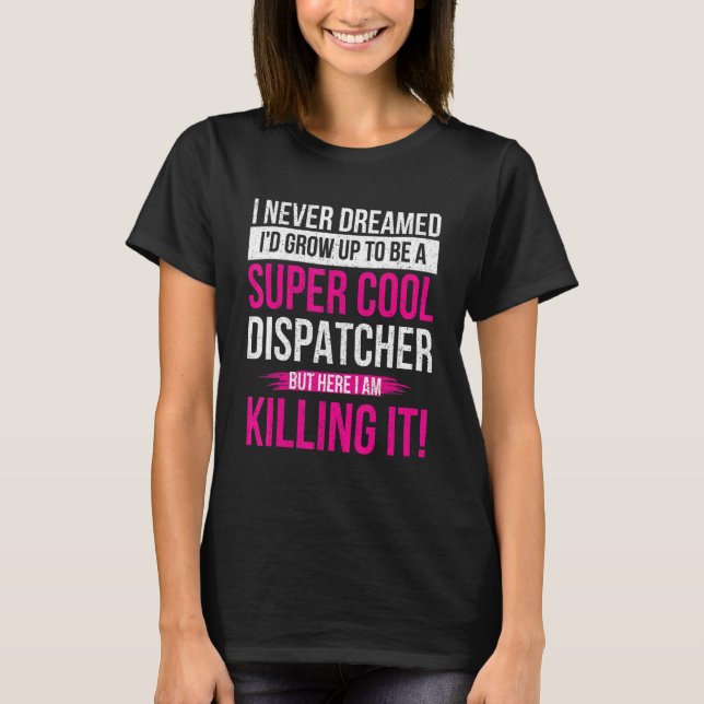 Coola 911-dispatchers  operatör Nödsamtal Respo T Shirt (Framsida)
