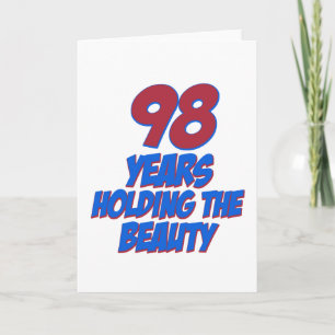 coola 98 år gamla födelsedagsformgivning kort