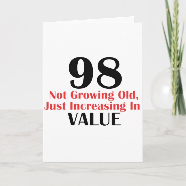 COOLA 98 ÅR GAMMALA FÖDELSEDAGDESIGNER KORT (Framsida)