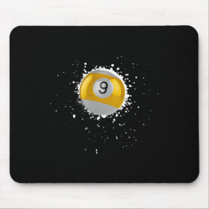 Coola 9 boll Nine Bassäng Billiards Paint Splatter Musmatta