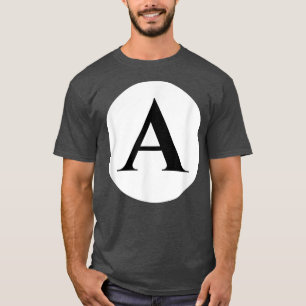 Coola A Alphabet Cute Initial Monogram Brev A Gra T Shirt